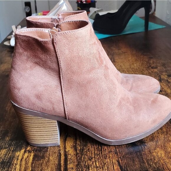 Justfab Cognac Booties - Picture 3 of 6